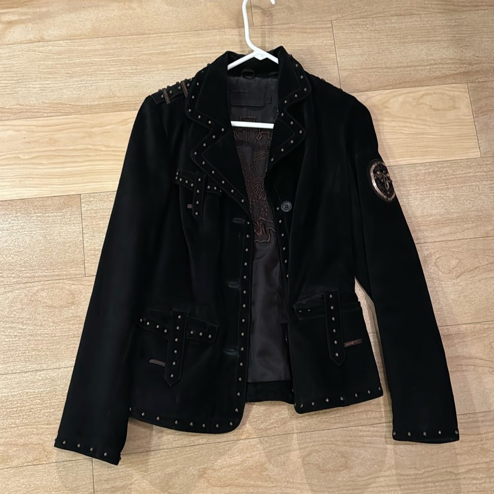 Leather old-style jacket